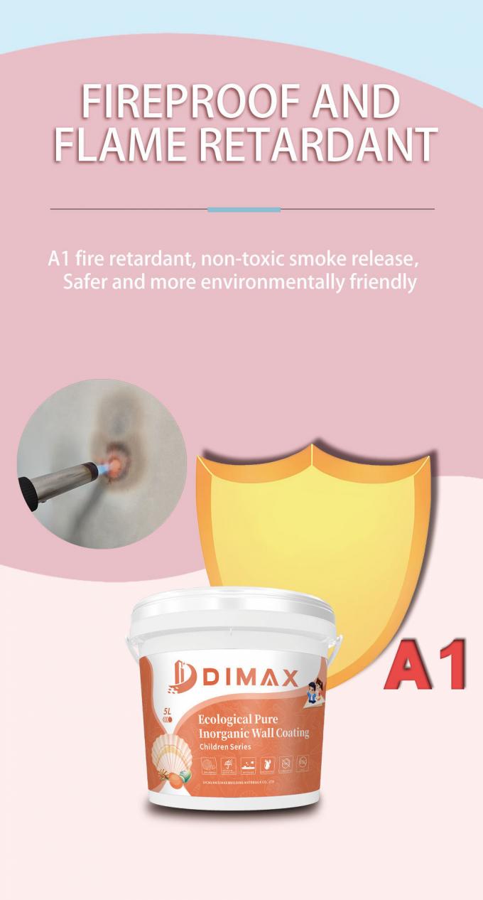 Kids′ Room Stain Abrasion Resistance Eco-Friendly Mineral Inorganic Interior Wall Paint